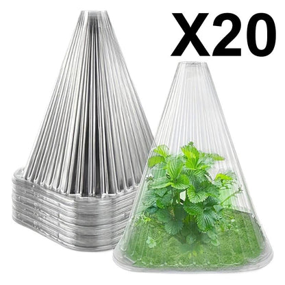 20/30 PCS Clear Garden Cloche for Plants